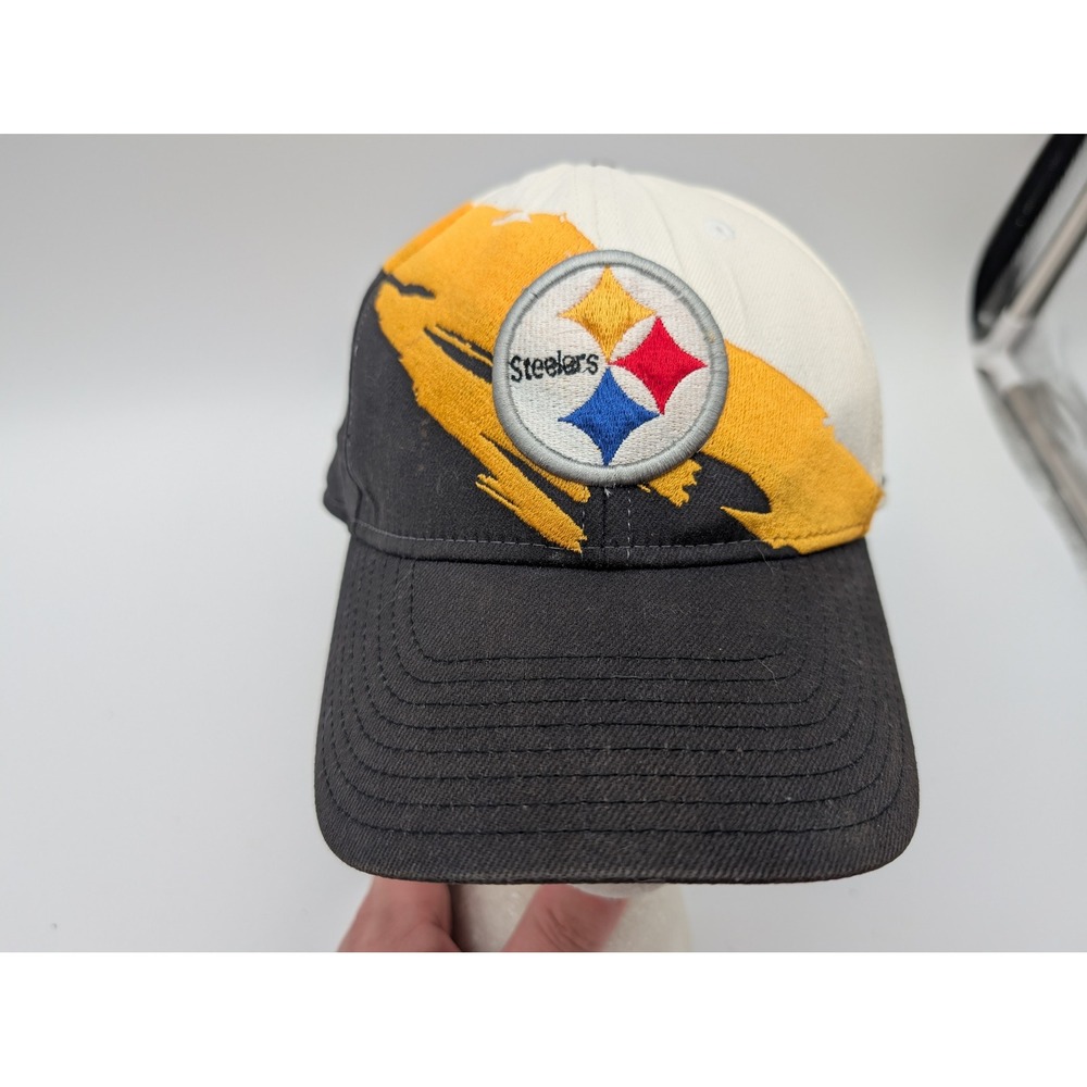 Reebok Pittsburgh Steelers NFL Team Apparel Hat L/XL White Black Gold Fitted